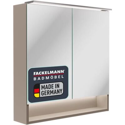 Fackelmann B.Paris LED-Spiegelschrank - Cubanit Grau - 70x71,8x15,6 cm Fackelmann B.Paris LED-Spiegelschrank - Cubanit Grau - 70x71,8x15,6 cm