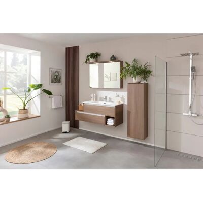 FACKELMANN - VITA Midischrank 40 cm - Summer Oak - Türanschlag links - Bathroom cabinet FACKELMANN - VITA Midischrank 40 cm - Summer Oak - Türanschlag links - Bathroom cabinet