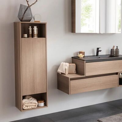 Fackelmann VITA Midischrank 40 cm - Braun hell - Türanschlag links - 2 Fächer - Badschrank Fackelmann VITA Midischrank 40 cm - Braun hell - Türanschlag links - 2 Fächer - Badschrank