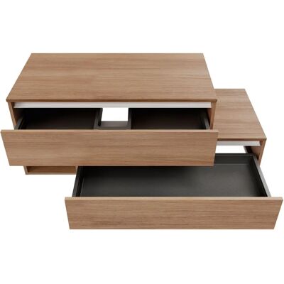 FACKELMANN VITA Waschbeckenunterschrank - 129cm, Sommer Eiche, Hellbraun, Weiß FACKELMANN VITA Waschbeckenunterschrank - 129cm, Sommer Eiche, Hellbraun, Weiß