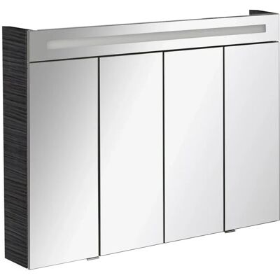FACKELMANN Twindy Spiegelschrank - 110cm, 4 Türen, Dunkel Eiche FACKELMANN Twindy Spiegelschrank - 110cm, 4 Türen, Dunkel Eiche