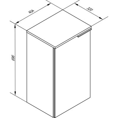 FACKELMANN KARA Badezimmerunterschrank - Weiß - 40,4x69,6x32 cm FACKELMANN KARA Badezimmerunterschrank - Weiß - 40,4x69,6x32 cm