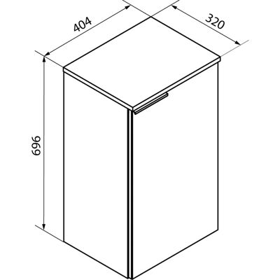 FACKELMANN KARA Badezimmer Unterschrank - Weiß, Rechts, 40-70cm FACKELMANN KARA Badezimmer Unterschrank - Weiß, Rechts, 40-70cm