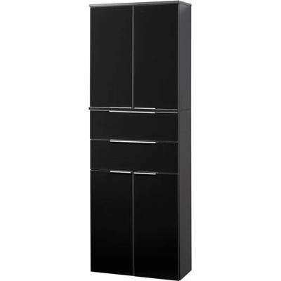 FACKELMANN Kara Badschrank - 4-türig, Glas, Anthrazit FACKELMANN Kara Badschrank - 4-türig, Glas, Anthrazit