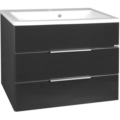 FACKELMANN Kara Waschbeckenunterschrank - Modernes Badmöbel mit Glasfront FACKELMANN Kara Waschbeckenunterschrank - Modernes Badmöbel mit Glasfront
