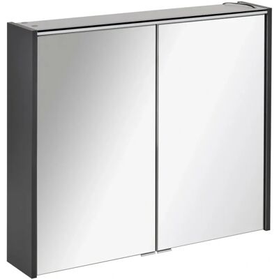FACKELMANN Denver Spiegelschrank - 80x68,5cm, anthrazit, 2 Glaseinlegeböden FACKELMANN Denver Spiegelschrank - 80x68,5cm, anthrazit, 2 Glaseinlegeböden