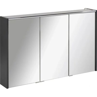FACKELMANN Denver Badspiegelschrank - 110cm Breit, 3 Türen, LED, Grau FACKELMANN Denver Badspiegelschrank - 110cm Breit, 3 Türen, LED, Grau