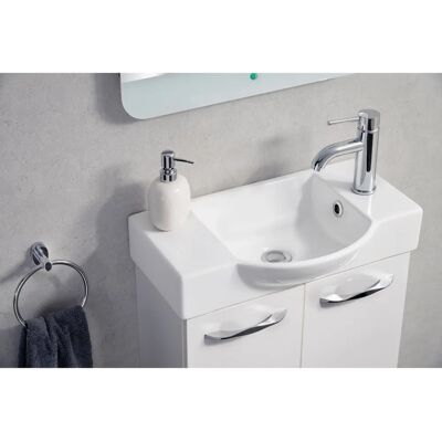 FACKELMANN Gasten-WC Keramisch Rechthoekig Wastafel - Washbasin FACKELMANN Gasten-WC Keramisch Rechthoekig Wastafel - Washbasin