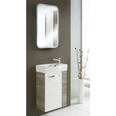 FACKELMANN "A-Vero" Badspiegel 45x73 cm, weiß, LED FACKELMANN "A-Vero" Badspiegel 45x73 cm, weiß, LED