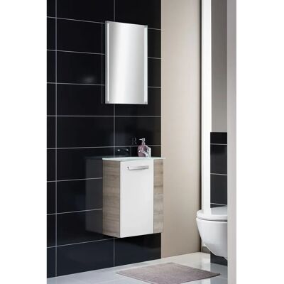 FACKELMANN LED-LINE Badezimmer Spiegel - Rechteckig, Silbergrau, 42,5x67cm FACKELMANN LED-LINE Badezimmer Spiegel - Rechteckig, Silbergrau, 42,5x67cm