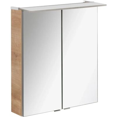 FACKELMANN Ast-Eiche LED Badezimmerspiegel - 60cm FACKELMANN Ast-Eiche LED Badezimmerspiegel - 60cm