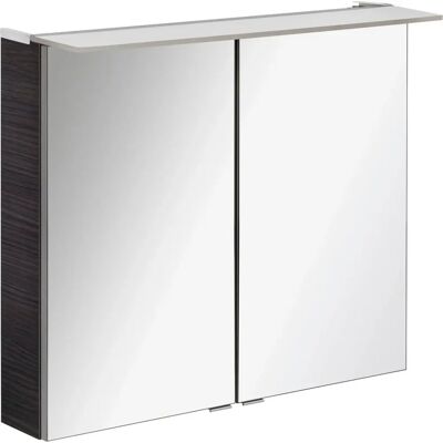 FACKELMANN Dark-Eiche 80cm Badezimmer Spiegelschrank mit LED FACKELMANN Dark-Eiche 80cm Badezimmer Spiegelschrank mit LED
