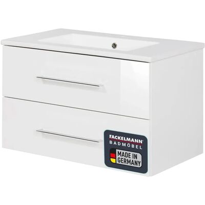 FACKELMANN B.perfekt Badmöbel-Set - 82cm, Weiß, Modern FACKELMANN B.perfekt Badmöbel-Set - 82cm, Weiß, Modern