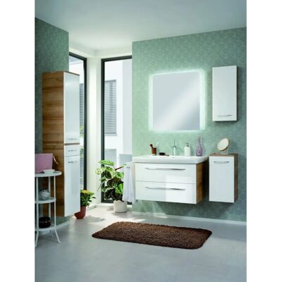 FACKELMANN Milano Badezimmer-Unterschrank - 80cm, Weiß, 2 Soft-Close Schubladen FACKELMANN Milano Badezimmer-Unterschrank - 80cm, Weiß, 2 Soft-Close Schubladen