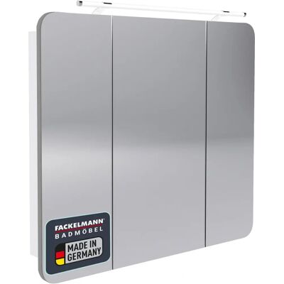 Fackelmann Milano Spiegelschrank - LED, 3-türig, 90cm Fackelmann Milano Spiegelschrank - LED, 3-türig, 90cm