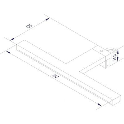 FACKELMANN Zilveren LED Lichtbalk - Spiegelkast Verlichting FACKELMANN Zilveren LED Lichtbalk - Spiegelkast Verlichting
