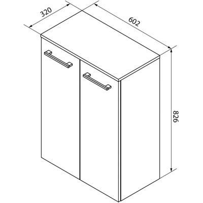 FACKELMANN Sandeiche/Weiss Badmöbel - 60cm FACKELMANN Sandeiche/Weiss Badmöbel - 60cm