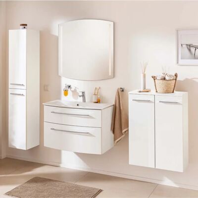 FACKELMANN B.Style Weiß Badezimmerhochschrank - 30cm x 162cm x 31,6cm FACKELMANN B.Style Weiß Badezimmerhochschrank - 30cm x 162cm x 31,6cm