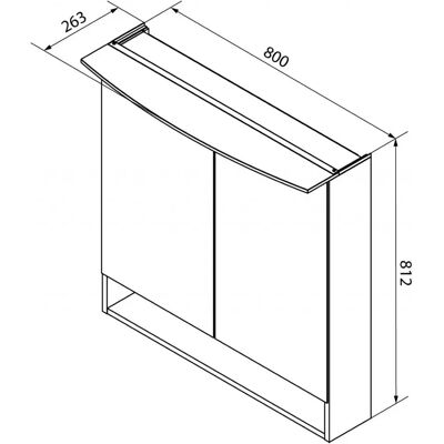FACKELMANN B.Style Bad-Spiegelschrank - Sandeiche, 80cm FACKELMANN B.Style Bad-Spiegelschrank - Sandeiche, 80cm