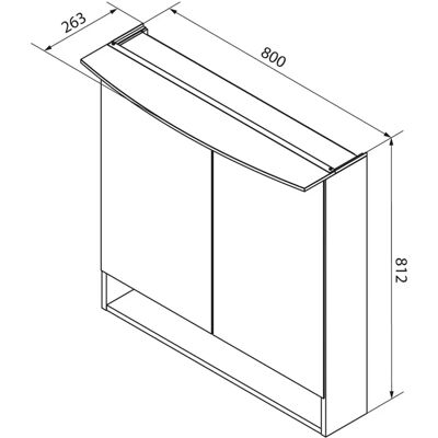 FACKELMANN B.Style Badspiegelschrank - 80cm Weiß Modernes Design FACKELMANN B.Style Badspiegelschrank - 80cm Weiß Modernes Design