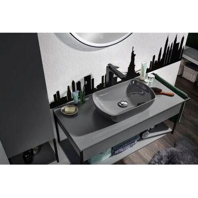 FACKELMANN New York Badschrank - Grau (Matt) - 107,5cm FACKELMANN New York Badschrank - Grau (Matt) - 107,5cm