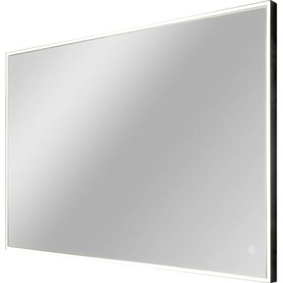 Lustro Łazienkowe FACKELMANN New York Eckig - LED prostokątne, czarne, 100cm Lustro Łazienkowe FACKELMANN New York Eckig - LED prostokątne, czarne, 100cm