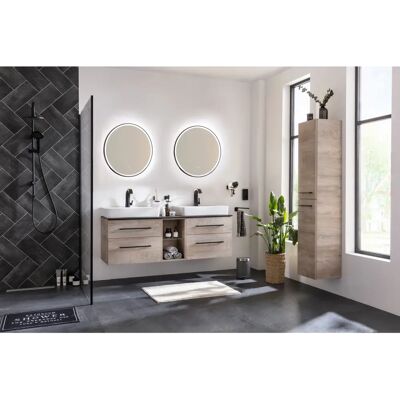 Fackelmann New York Grau LED Spiegel - 60 cm Wandmontage Fackelmann New York Grau LED Spiegel - 60 cm Wandmontage