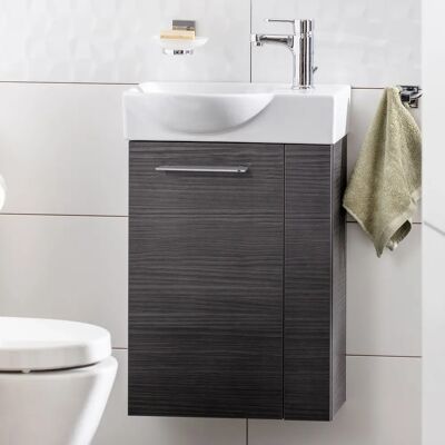 FACKELMANN SBC Wand-Waschtischunterschrank - Dunkel-Eiche, 44cm breit FACKELMANN SBC Wand-Waschtischunterschrank - Dunkel-Eiche, 44cm breit