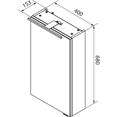 Fackelmann SBC Spiegelschrank mit LED, 40cm - Spiegelschrank Fackelmann SBC Spiegelschrank mit LED, 40cm - Spiegelschrank