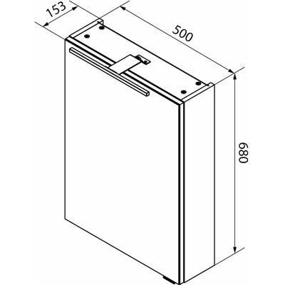 Fackelmann SBC Spiegelschrank mit LED - 50cm - Badezimmer Fackelmann SBC Spiegelschrank mit LED - 50cm - Badezimmer