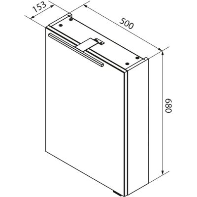 FACKELMANN Badezimmerspiegel-Schrank - 50x68x15,3 cm, LED, Silber FACKELMANN Badezimmerspiegel-Schrank - 50x68x15,3 cm, LED, Silber