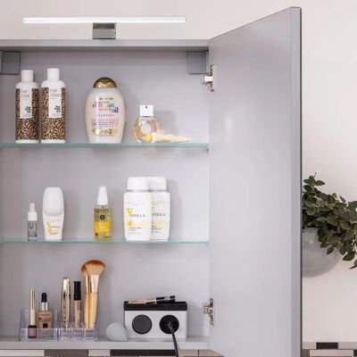 FACKELMANN Silber Badezimmer Spiegelschrank - SBC FACKELMANN Silber Badezimmer Spiegelschrank - SBC
