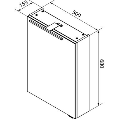 FACKELMANN Fackelmann B.PARIS Spiegelschrank - Links, 50cm, Schwarz Matt - Badmöbel FACKELMANN Fackelmann B.PARIS Spiegelschrank - Links, 50cm, Schwarz Matt - Badmöbel