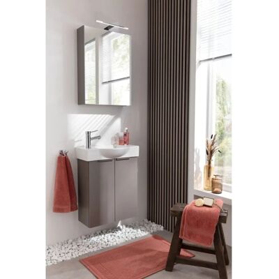 FACKELMANN Cubanit Grau Spiegelschrank - 50x68x15.3cm FACKELMANN Cubanit Grau Spiegelschrank - 50x68x15.3cm