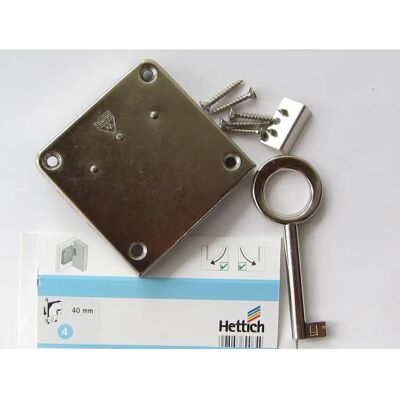 Serratura Hettich Nichel - Reversibile 40mm Serratura Hettich Nichel - Reversibile 40mm