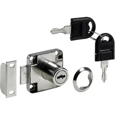 Serratura in acciaio Hettich con cilindro da 18mm - Reversibile - 13-20mm Serratura in acciaio Hettich con cilindro da 18mm - Reversibile - 13-20mm