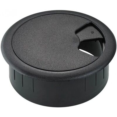 Hettich Passacavi - Goulotte de câble en plastique 60mm - Noir - Publicité Hettich Passacavi - Goulotte de câble en plastique 60mm - Noir - Publicité