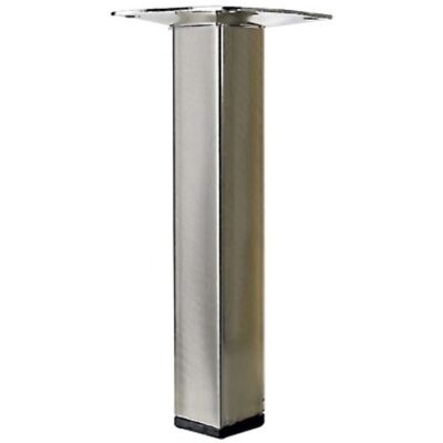 HETTICH - Pied carré fixe - Acier brossé gris - Publicité HETTICH - Pied carré fixe - Acier brossé gris - Publicité