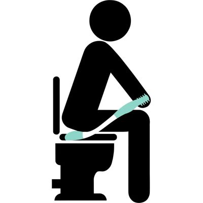 Eurotops WC-Toilettenhilfe - Toilettenhilfe mit ergonomischem Silikon, berührungsfrei, 40cm lang Eurotops WC-Toilettenhilfe - Toilettenhilfe mit ergonomischem Silikon, berührungsfrei, 40cm lang