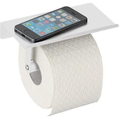 Allstar Wall-Mounted Toilet Paper Holder with Shelf - White - Bathroom Accessory Allstar Wall-Mounted Toilet Paper Holder with Shelf - White - Bathroom Accessory