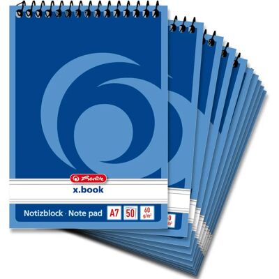 Herlitz 110718 A7 Spirálfüzet 50 oldal 10 darab Herlitz 110718 A7 Spirálfüzet 50 oldal 10 darab