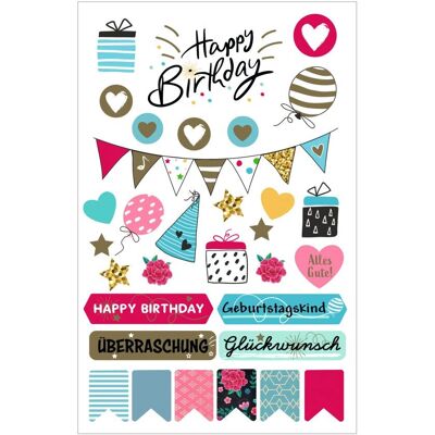 Herlitz - 50034673 - Happy B-day Floral - Sticker Herlitz - 50034673 - Happy B-day Floral - Sticker