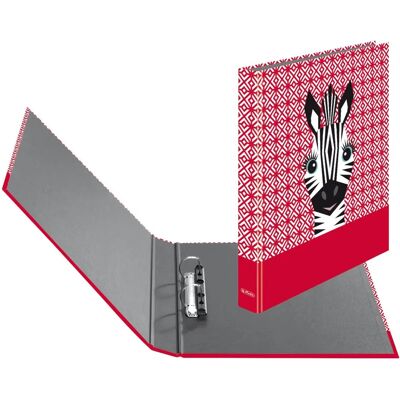 Herlitz Max.file ringmapp A4 - Zebra-motiv - Svart, Röd, Vit Herlitz Max.file ringmapp A4 - Zebra-motiv - Svart, Röd, Vit