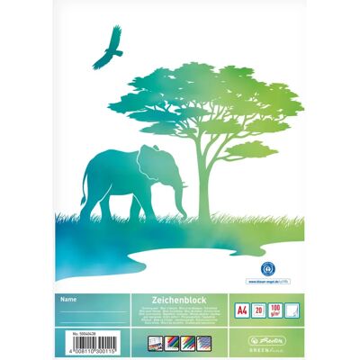 Herlitz Elefant Green Zeichenblock - Papierart Herlitz Elefant Green Zeichenblock - Papierart
