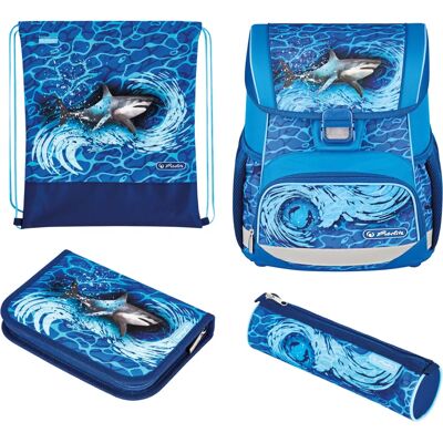 Set de Rucsac Școlar Herlitz Blue Shark - Ușor, Ergonomic, Reflectorizant Set de Rucsac Școlar Herlitz Blue Shark - Ușor, Ergonomic, Reflectorizant