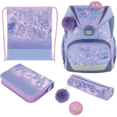 Herlitz Ultralight Plus Butterfly Paradise Schulranzen - Lila Herlitz Ultralight Plus Butterfly Paradise Schulranzen - Lila