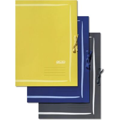 Herlitz A2 Složka - Vysoký lesklý, 3 záhyby, Elastický, Modrý, Šedý, Žlutý Herlitz A2 Složka - Vysoký lesklý, 3 záhyby, Elastický, Modrý, Šedý, Žlutý