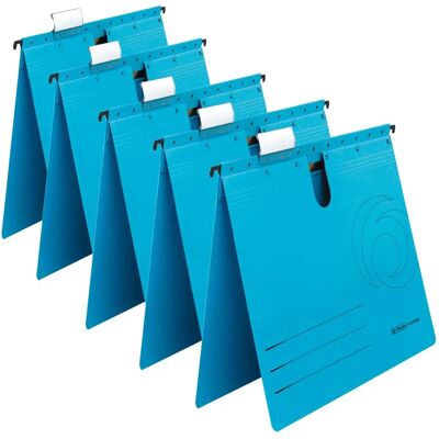 Herlitz 5874961 Blaue Papphängetasche - A4, 5 Stück Herlitz 5874961 Blaue Papphängetasche - A4, 5 Stück