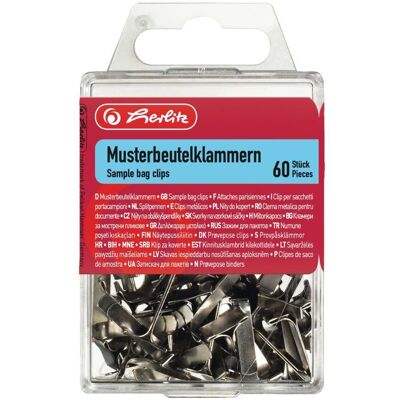 Herlitz Modello 11,5 mm - Clip da campione - 60 pezzi Herlitz Modello 11,5 mm - Clip da campione - 60 pezzi