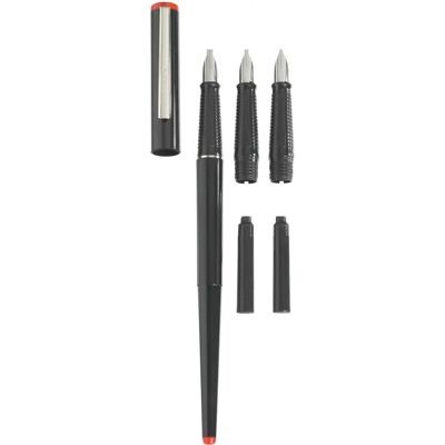 Ensemble de Stylos Herlitz 8623001 - 3 Pointe Calligraphie - Noir Ensemble de Stylos Herlitz 8623001 - 3 Pointe Calligraphie - Noir